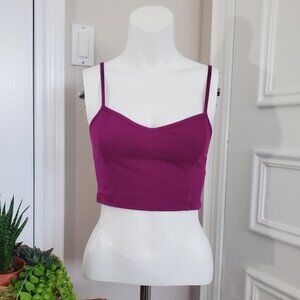 Garage Pleated Cami Crop Top in Plum- Size S- Like New